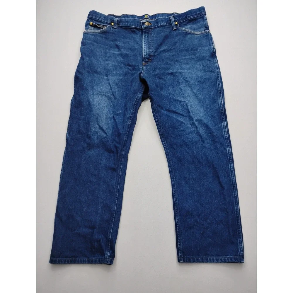 Wrangler Jeans Mens 40x32 Blue Regular Straight Leg Denim Pants 47MWZ (28.5 ins)